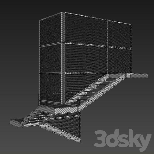 Old metal stair 3dskyfree