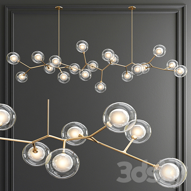 Unique Linear Chandelier - 3 type 3d