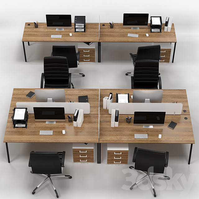 office workplaces 3DSMax File - thumbnail 2