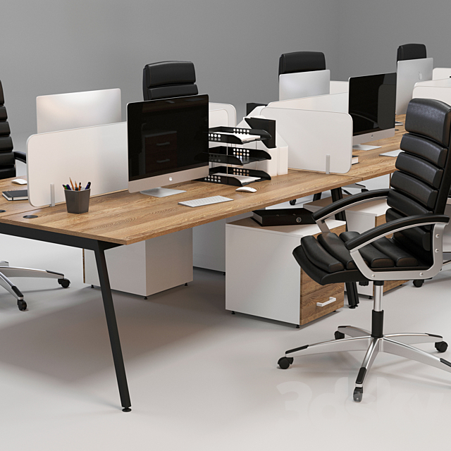 office workplaces 3DSMax File - thumbnail 3