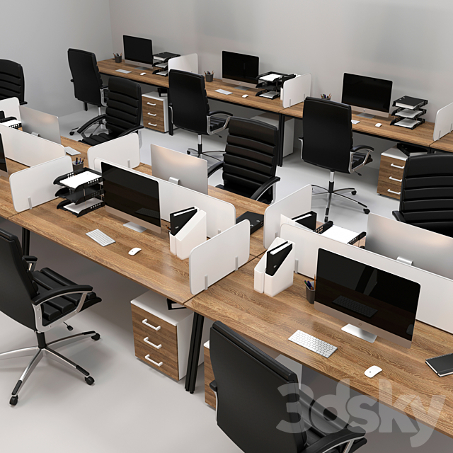 office workplaces 3DSMax File - thumbnail 4