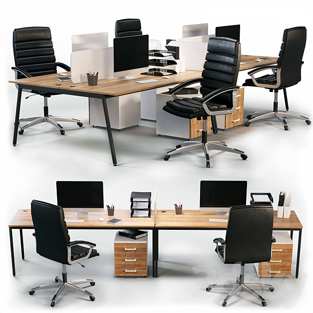 office workplaces 3DSMax File - thumbnail 1