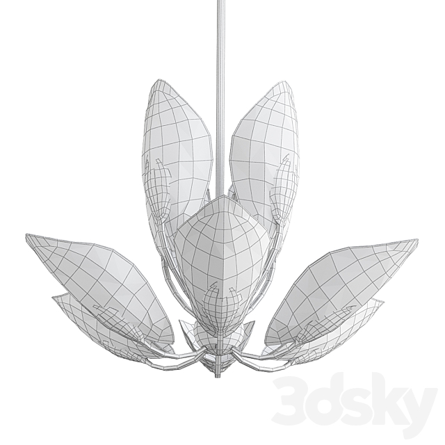 Blossom Gold Leaf 12 Light Chandelier by Hudson Valley 3d