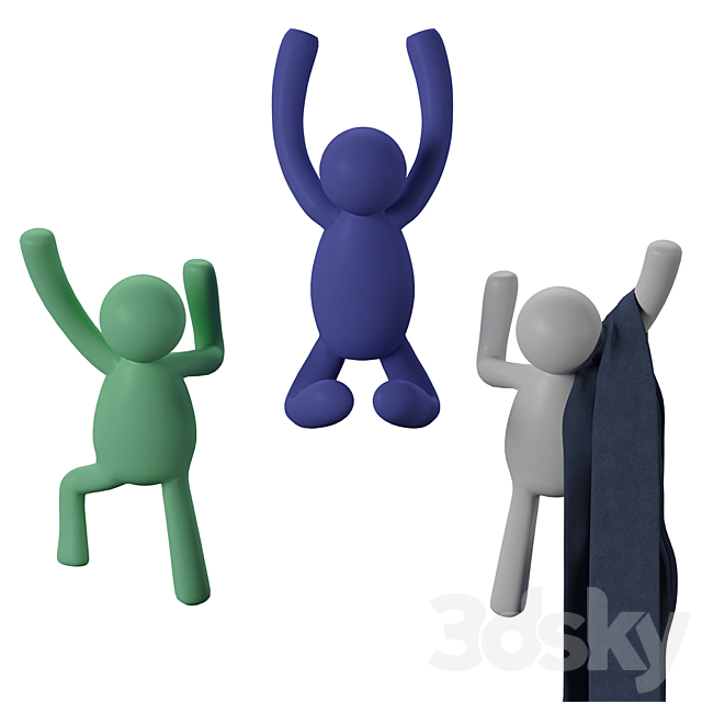 Hooks Wall Hangers Buddy 3d