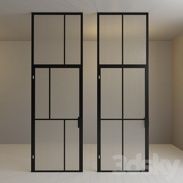 Glass partition. Door. 92 3d