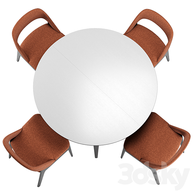 Clamp Table and Chair 3DSMax File - thumbnail 4