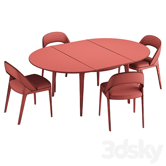Clamp Table and Chair 3DSMax File - thumbnail 5