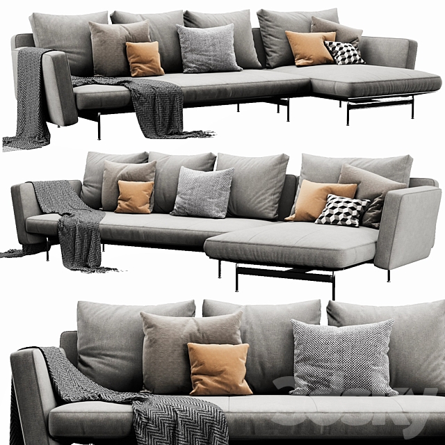 B&B Italia SAKE Chaise Lounge 3d