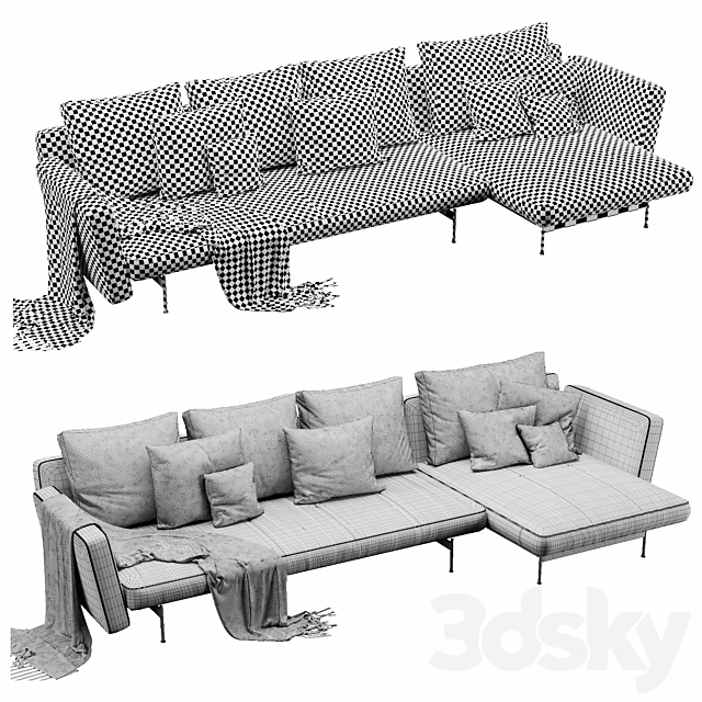 B&B Italia SAKE Chaise Lounge 3dsky