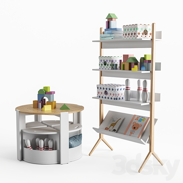 A set of items for the nursery from crate & kids 3d