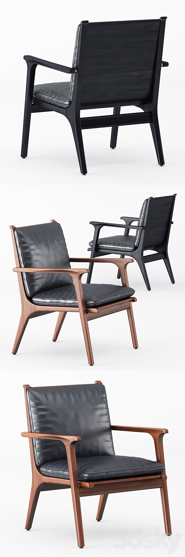 REN DINING LOUNGE CHAIR SMALL 3DSMax File - thumbnail 2