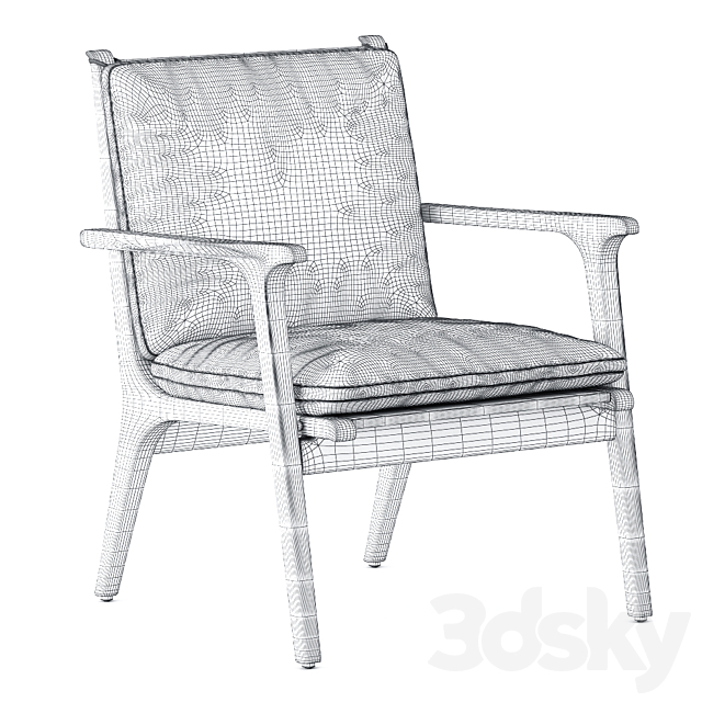 REN DINING LOUNGE CHAIR SMALL 3DSMax File - thumbnail 3