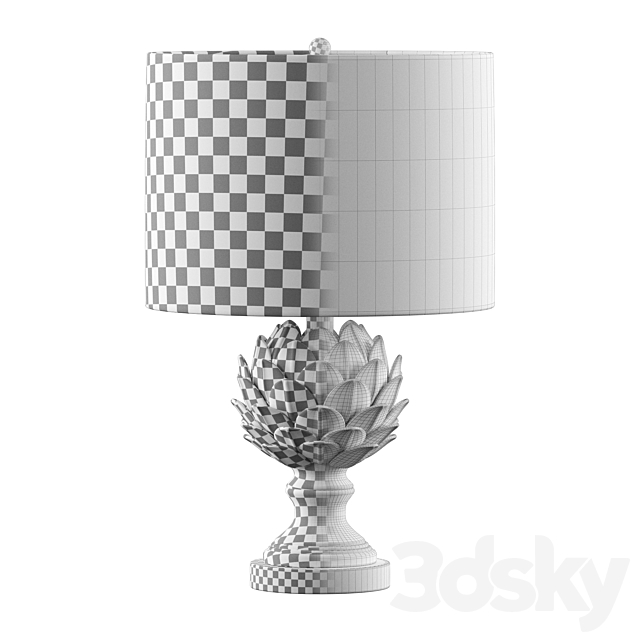 Regina Andrew Leafy Artichoke Ceramic Table Lamp 3DSMax File - thumbnail 3