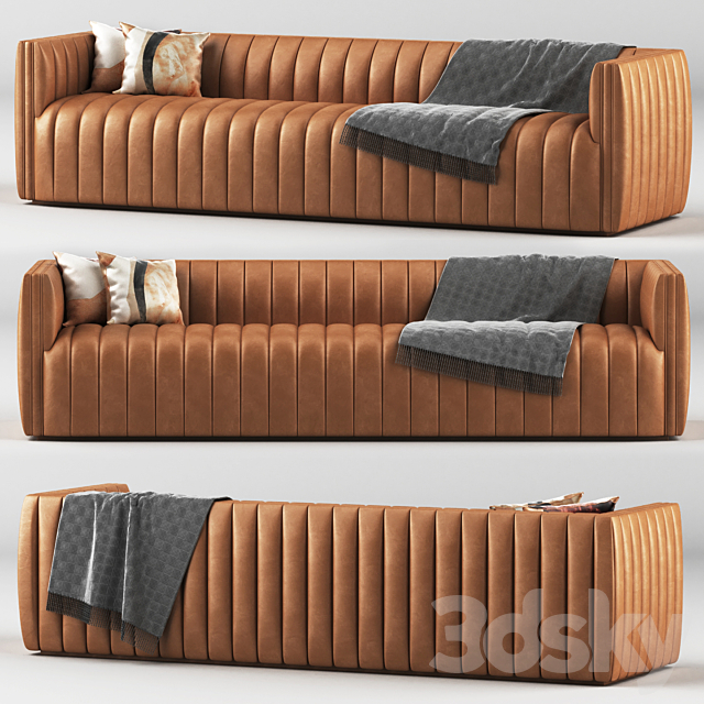 Cosima Leather Sofa 97 3DSMax File - thumbnail 1