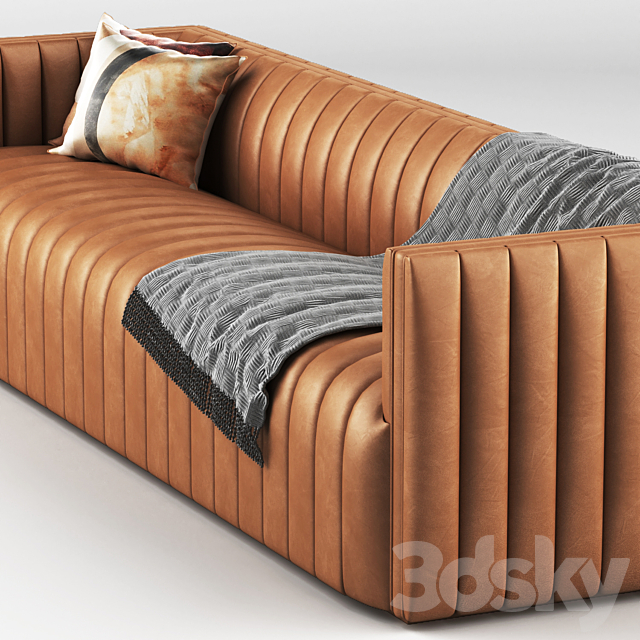 Cosima Leather Sofa 97 3DSMax File - thumbnail 2