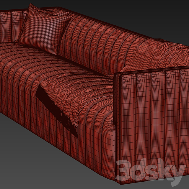 Cosima Leather Sofa 97 3DSMax File - thumbnail 3