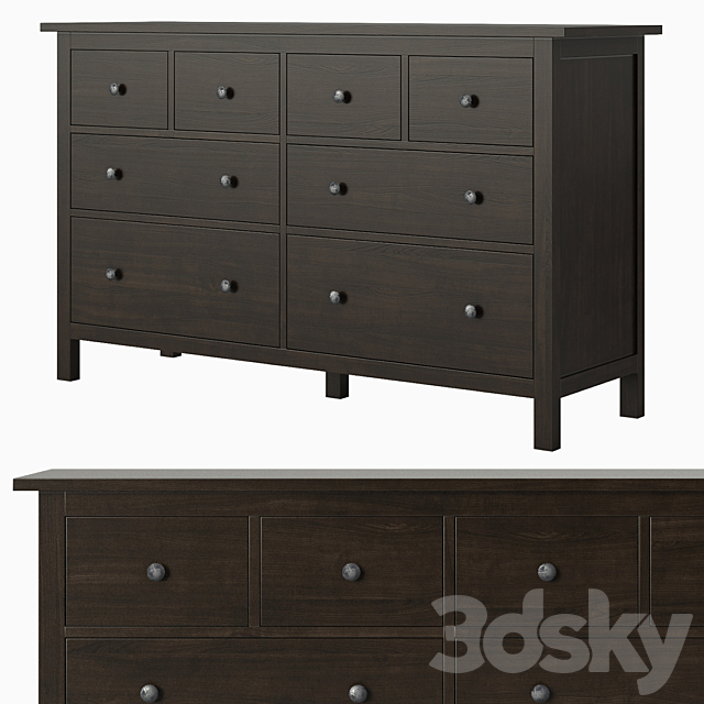 IKEA HEMNES 8-drawer dresser 3DSMax File - thumbnail 4
