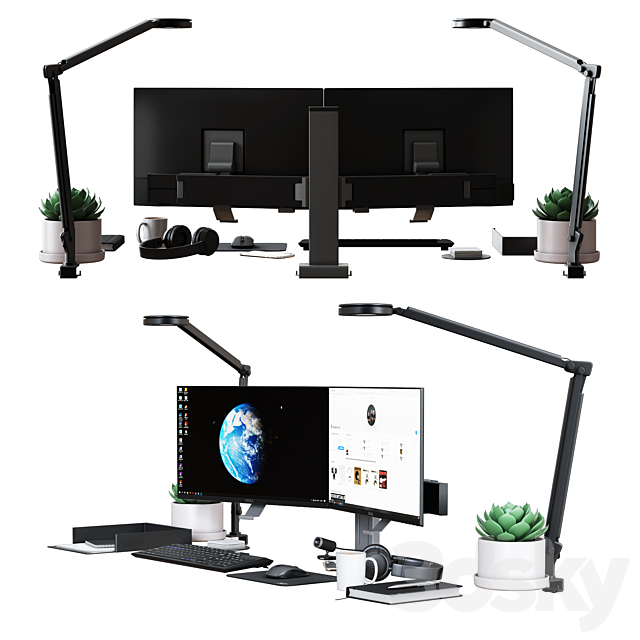 Desktop Set Classic Office Edition 3d