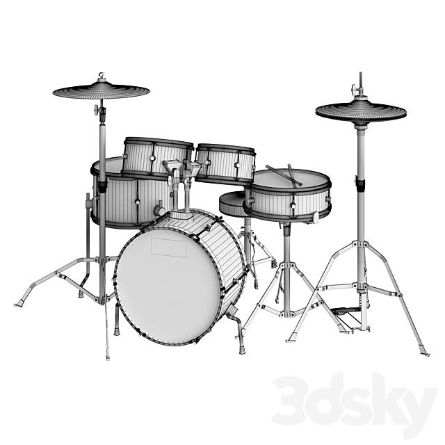 Pearl drums 3d