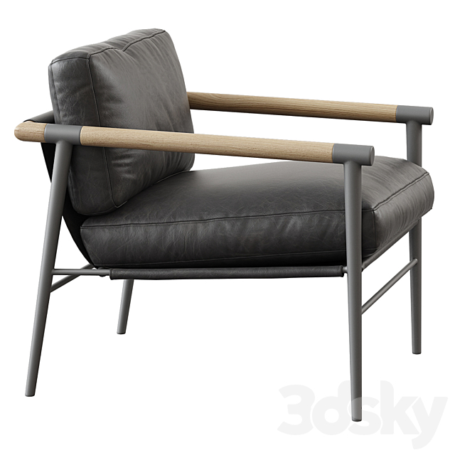 Rowen leather chair 3DSMax File - thumbnail 3