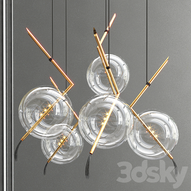 Collection glass bole pendants 3DSMax File - thumbnail 4