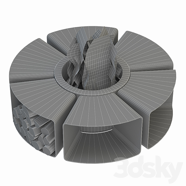 Modern Outdoor Fire Pits 3DSMax File - thumbnail 4