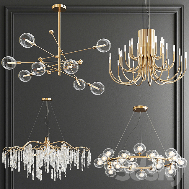 Four Exclusive Chandelier Collection_61 3DSMax File - thumbnail 1