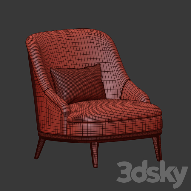 Celedonio armchair hamiltonconte 3DSMax File - thumbnail 5