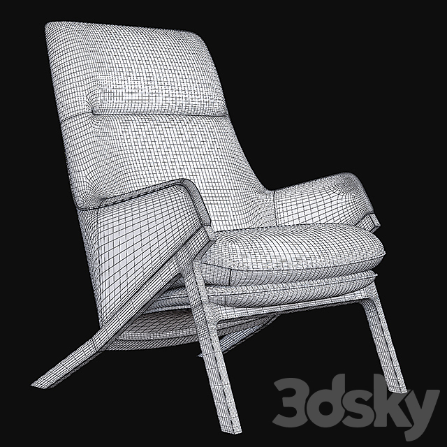 Henata Lounge Chair 3DSMax File - thumbnail 3