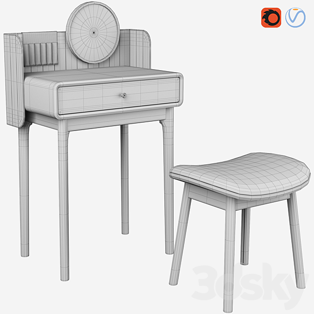 The Little Apricot Dresser By ?? ??? 3DSMax File - thumbnail 5