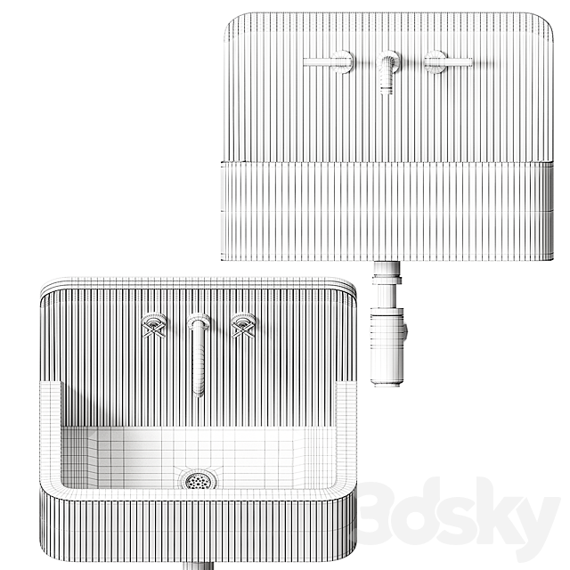 Kast elm basin 3DS Max Model - thumbnail 5