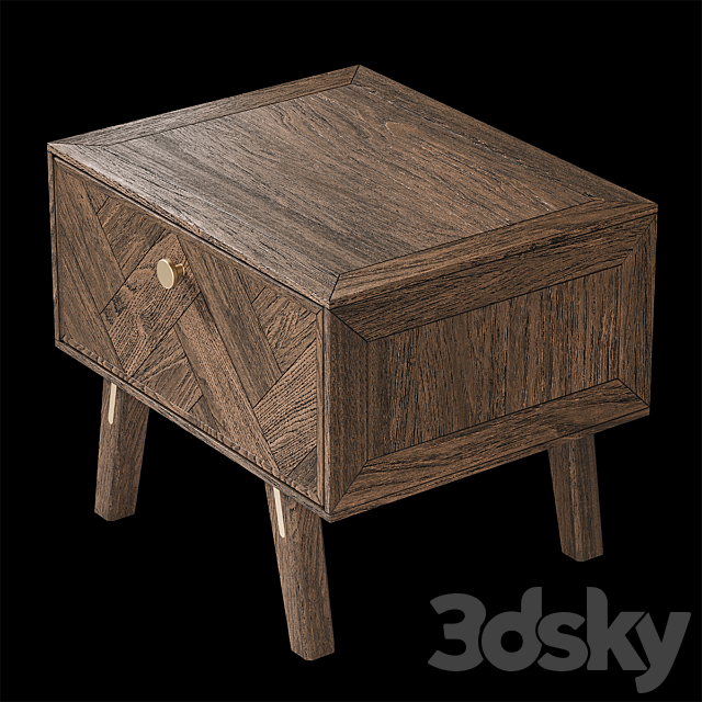 Bedside table Parker 3DSMax File - thumbnail 3