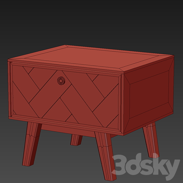 Bedside table Parker 3DSMax File - thumbnail 4
