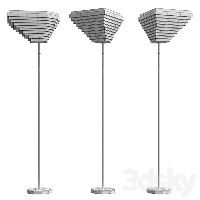 Alvar Aalto - Floor Lamp by Alvar Aalto 3d
