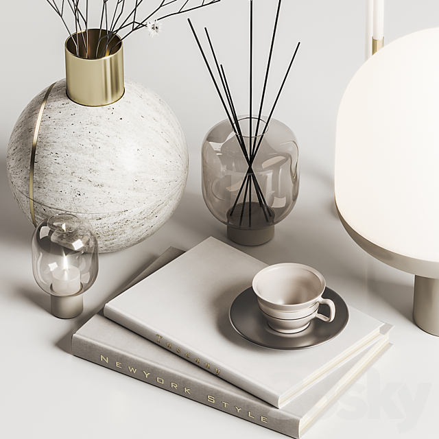 Decoration Set 001-Hauri Candleholder Arche Collection Curiosity objects 3d