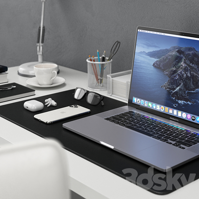 Workplace MacBook 3 3DSMax File - thumbnail 3