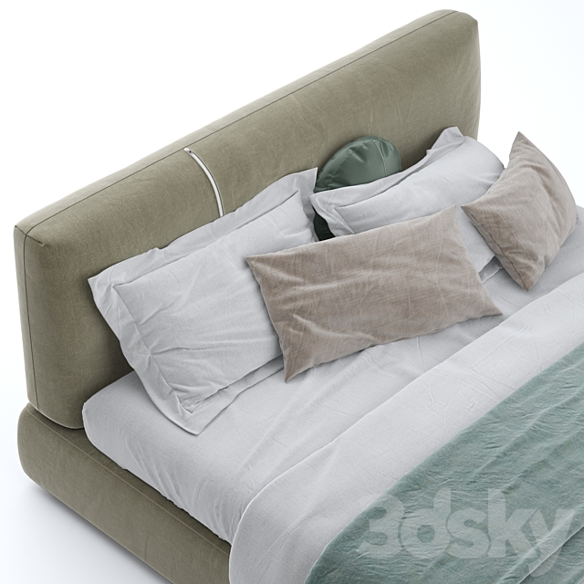 Sanders Upholstered Bed By Ditre Italia 3DSMax File - thumbnail 2