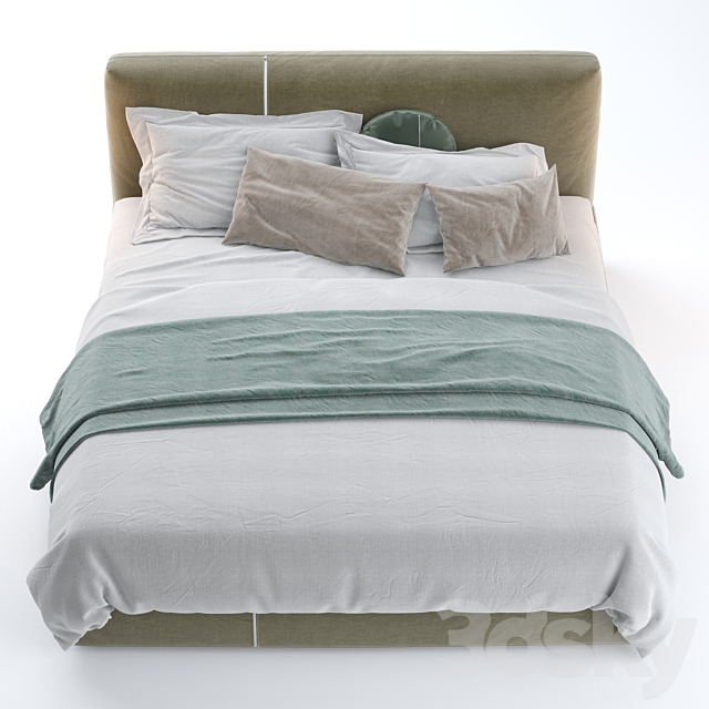 Sanders Upholstered Bed By Ditre Italia 3DSMax File - thumbnail 5