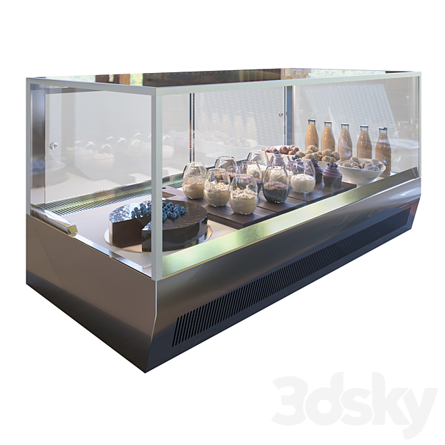 Confectionery showcase 3d