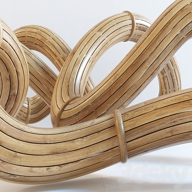 Parametric wood tamplet Hall n1 3d