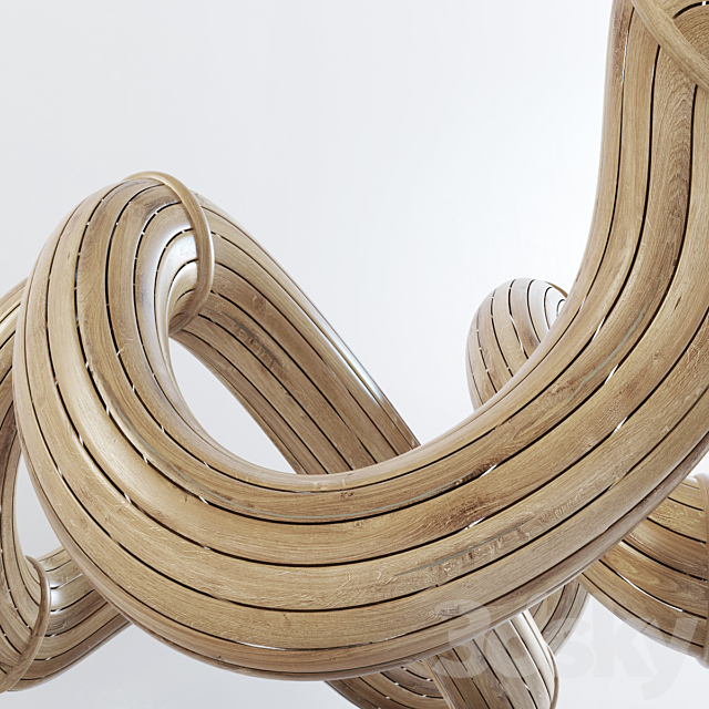 Parametric wood tamplet Hall n1 3dsky