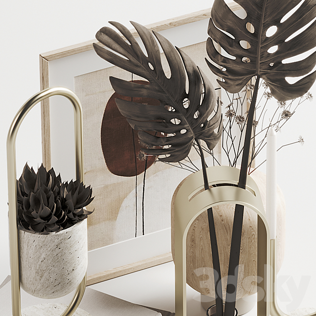 Decoration Set 002 Arche Collection Hauri Candleholder by Peca 3dsky