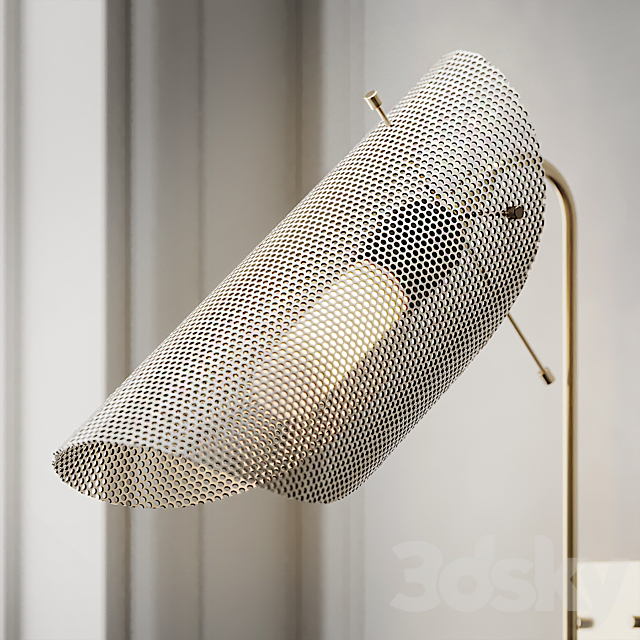 Tulle Wall Lamp in Brass by Blueprint Lighting 3d