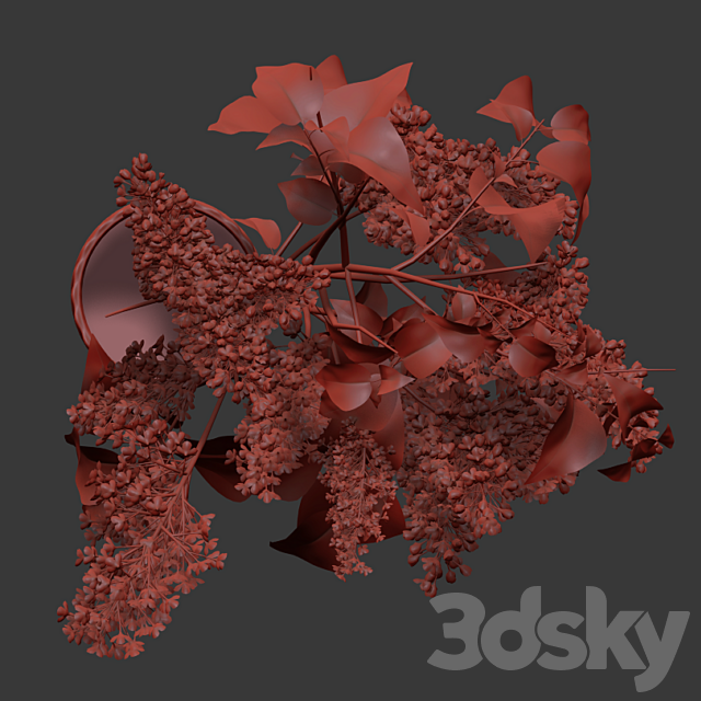 Bouquet of flowers in a vase 70 3dsky