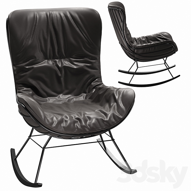 Freifrau Leyasol Rocking Wingback Chair 3DSMax File - thumbnail 2