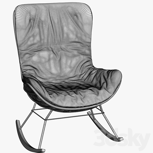 Freifrau Leyasol Rocking Wingback Chair 3DSMax File - thumbnail 3