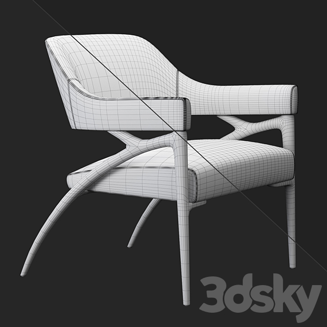 chair ANEES Meda Occasional 3DSMax File - thumbnail 4