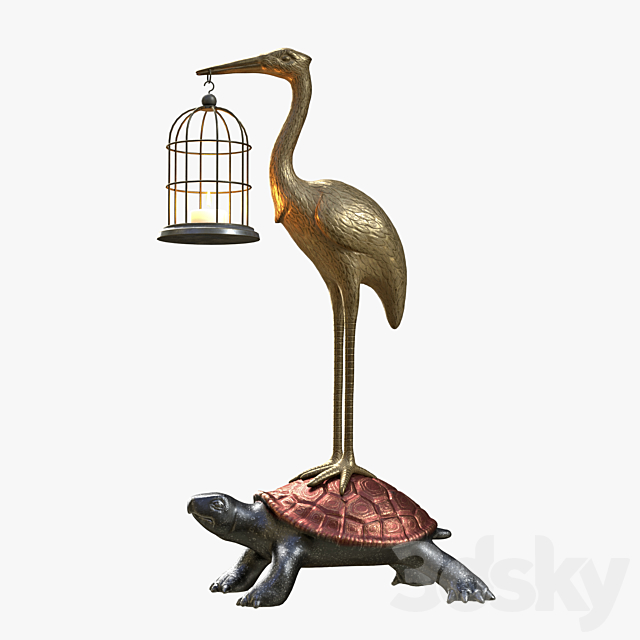 Lamp “Crane on a turtle” 3DSMax File - thumbnail 1