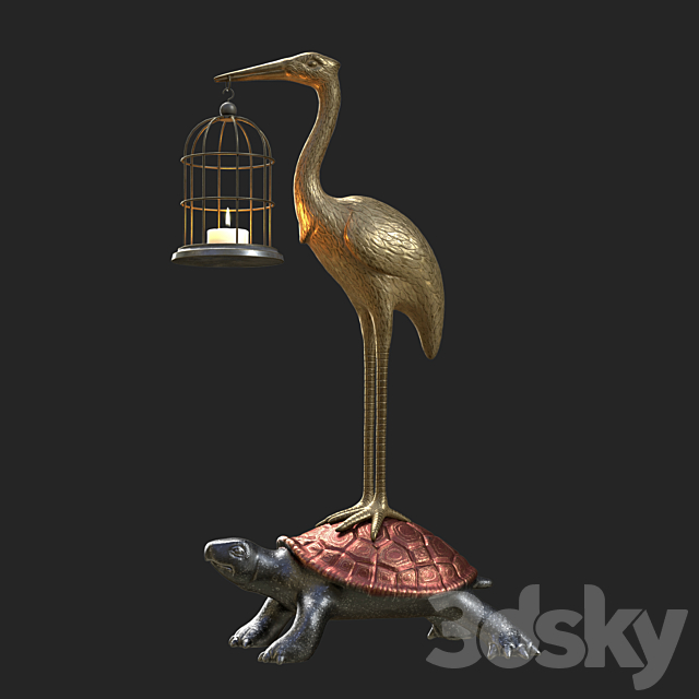 Lamp “Crane on a turtle” 3DSMax File - thumbnail 2