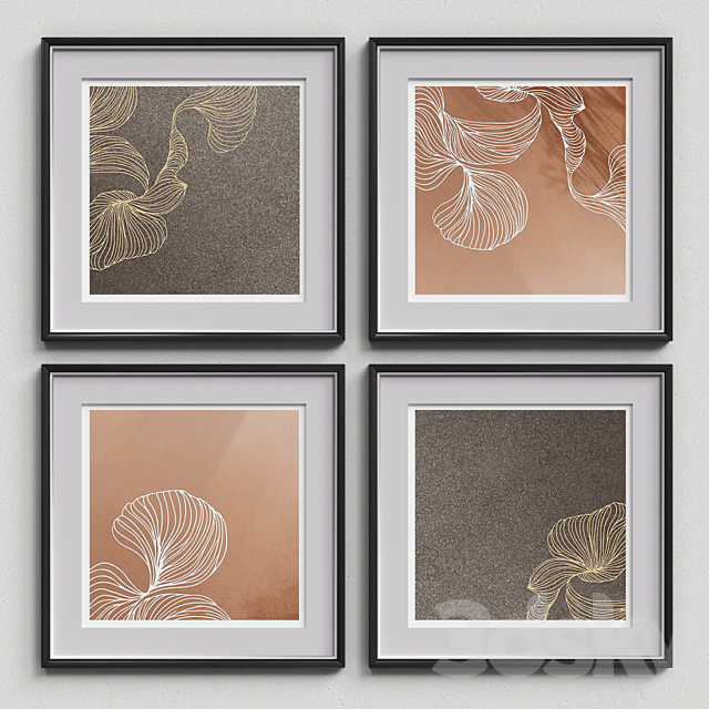 Nice Picture Frames Set 110 3dsky